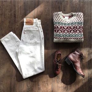 VTG White Levi’s 501 Jeans